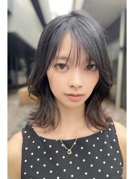 リークフー(Ree cu fuu) ブリーチなしカラー◎外ハネミディアムグレージュ
