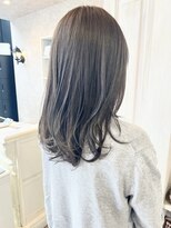 キャアリー(Caary) 福山市Caary人気透明感グレージュカラー暗髪赤味除去夏カラー