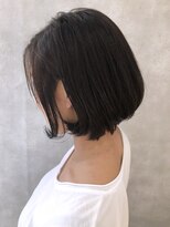 ムウ 難波(MOU)&nbsp;ひし形シルエットジェンダーレスアシメショートダークブルージュ