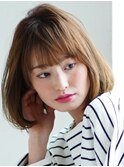 小顔ゆるふわボブ