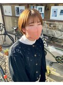 笑顔溢れる耳掛けマッシュショート/ベージュカラー/絶壁解消