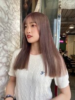 スティーロ 渋谷(Steelo)&nbsp;Steelo  ラベンダーベージュ×切りっぱなしロング