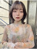 シアーカラー ショート 姫カット ダークアッシュ 魅力倍増カール
