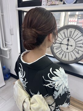 プティクローシェ バイ クオーレ(petite cloche by CUORE) タイトシニヨン 浴衣ヘア