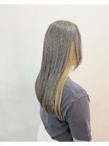 フラム(fulam)&nbsp;グレー×インナーカラーイエロー