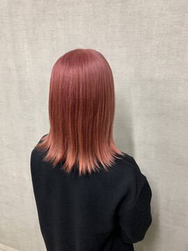 トリコ(ToricO) コーラルピンクワインレッドチェリーレッドお団子ヘア