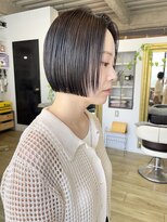 ヌード(NUDE) NUDE黒髪風前下がりボブ切りっぱなしボブ マチルダボブ