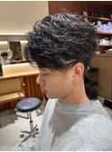 ツイストフェザーツーブロック流行フェードニュアンスパーマ