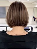 ハイライトバレイヤージュダブルカラーショートカット