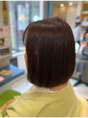 【ショートボブ×メテオカラー】髪質改善/トステア/シルク架橋