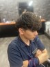 standard cut＋パーマ（ニュアンス、極道、スペインカール