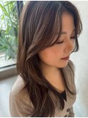 顔まわりレイヤーロング