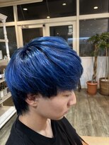 フレイムス ヘアアンドリラックス 大宮東口店(Frames)&nbsp;メンズ×ブルー×ケアブリーチ