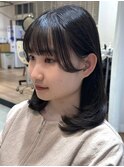 ◎小顔前髪顔まわりおくれ毛ワンカールレイヤーミディアム