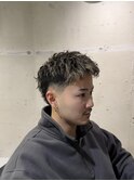 MEN’S HAIR/サーフカール/刈り上げセンターパート/飯田橋T