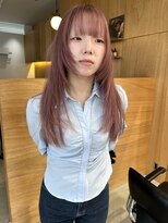 パークホワイト 代官山(PARK White)&nbsp;ハッシュカットレイヤーウルフケアブリーチピンク小顔カット