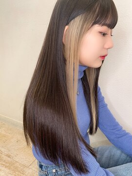アリスバイアフロート 自由が丘(ALICe by AFLOAT) 【山田】インナーカラーロングツヤ感ストレート