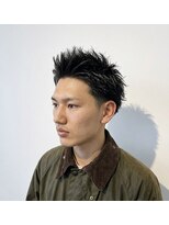 ヘアークリエイ トポライトウィロー 烏丸(Hair Create Polite willow) スパイキーショート テーパーフェード