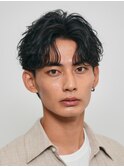 原宿メンズパーマルーズパーマシャドウパーマッシュウルフゆるめ