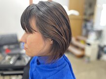 ホワイトアンドブラックの雰囲気(乾かすそして手での仕上げ*ショート)