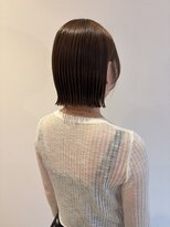 フーコー 下関店(fuhcoh)&nbsp;ロングからバッサリ！艶感切りっぱなしボブ