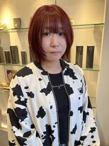 ラパンセ ブルー(LA PENSEE BLEU)&nbsp;レイヤーボブ×ボルドーカラー