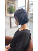 パルフェ ヘアー バイ オーク 九大学研都市(parfait hair byOAK) 青ボブ