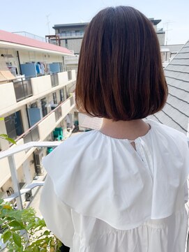 オーシャン(Ocean) ［OCEAN　Hair&Life]ミニボブ/切りっぱなし/オーガ二ックカラー