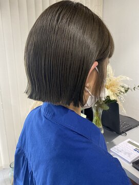 バベル(BABEL Hair Design) 【BABEL】ミニボブ×ベージュ　@日高愛美