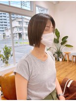 コムヘアー(COM HAIR)&nbsp;ボブ。グレージュ。ダブルカラー。グラデーションカラー。