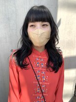 ラス トーキョー(LAS TOKYO)&nbsp;ネオウルフレイヤーパッツンバング黒髪艶髪顔まわりカット