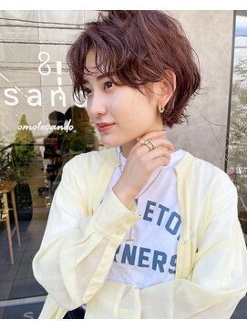 サンド 表参道(sand) ショートボブパーマ20代30代40代イヤリングカラー大人可愛い