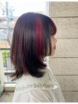 ヘアーアートミュージアム(Hair Art Museum)&nbsp;顔回りニュアンスウルフ／レイヤー/ポイントカラー　9/15