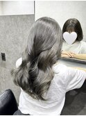 オリーブグレージュ/レイヤーカット/極・髪質改善トリートメント