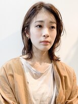 ハナレ(hanare)&nbsp;ウルフボブ/ノーバング/ニュアンスカール/シルキーベージュ/清須