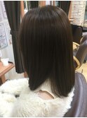 大人可愛いレイヤーセミロング透明感ココアブラウン艶カラー