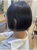 丸みが可愛いミニボブデザイン！
