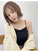 【大人気*】王道ベージュカラー×レイヤーボブ