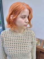 ヘアー アイス 御器所本店(HAIR ICI)&nbsp;◎大人可愛い小顔ボブ×オレンジベージュ暖色カラー