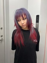 オーン 渋谷(OOn) ハイトーンラベンダーエンドレッドデザインウルフ