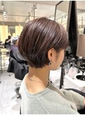 【LA'BO三浦】30代/40代/50代/ピンクブラウン/ショートボブ