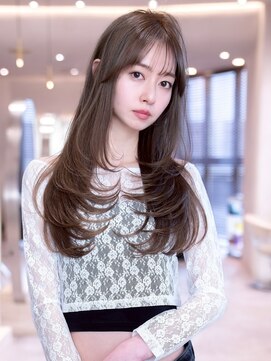 ケアリー 大泉学園(Carelly) デザインカラー/レイヤーカット/ウェットヘア/オリーブベージュ