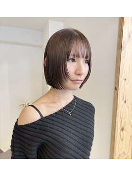 ベンジー 薬院大通店(benji) ココアブラウン×ボブレイヤー