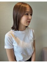 リベラル(liberal) 切りっぱなしボブ オレンジブラウン【20代/30代/40代】