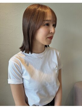 リベラル(liberal) 切りっぱなしボブ オレンジブラウン【20代/30代/40代】