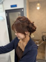 マーシュ 梅田(marshu)&nbsp;オレンジブラウン*/お祭りヘアアレンジ