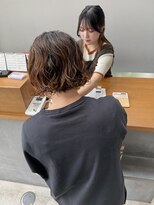 エマピボット 中川本店(EMA PIVOT)&nbsp;ボブ × パーマのウェーブスタイル