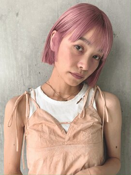 バロンフェム(baLon.fem) 【Stylist 本田愛】プツッとボブ/ピンクベージュ