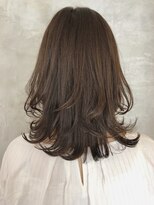 スーリール 春日店(Sourire)&nbsp;ミディアムレイヤー×オリーブベージュ