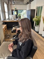 アラモア ひばりヶ丘(Alamoa)&nbsp;ハイライトベージュのくびれレイヤーロング